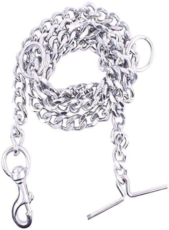 KsPups Dog Metal Chain Leash I Silver Heavy Weight I Dogs Leash Chain I Heavy Duty Dog Chain I with Heavy Hook I (L - 60 Inch) for Puppy and Dogs I (Large) - Image 1